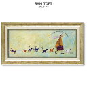 【スーパーセール限定価格】 インテリア 絵画 サムトフト 絵画 「 いわしサンド スーツケース 」 63.5 × 32.5cm イギリス作家 Gel加工 Sam...