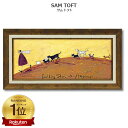 インテリア 絵画 サムトフト 絵画 「 幸せへ向かって 」 63.5 × 32.5cm イギリス作家 Gel加工 Sam Toft 絵画 インテリア 壁掛け 絵...
