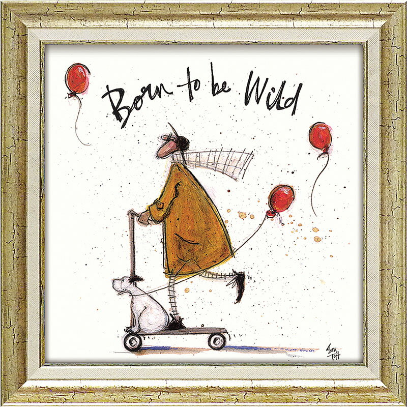 【スーパーセール限定価格】 インテリア 絵画 サムトフト 絵画 新作 「 ワイルドでいこう! 」 Gel加工 Sam Toft サムトフト アート フレーム 絵...