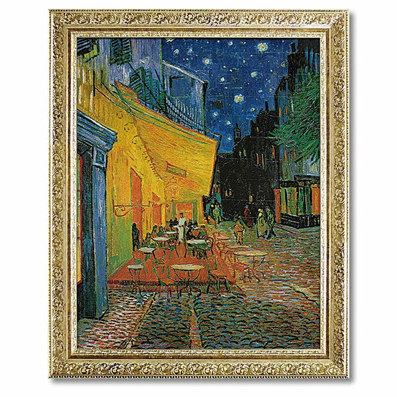 【スーパーセール限定価格】 絵画 インテリア ゴッホ 名画「 夜のカフェテラス 」 ゴッホ Gogh オランダ画家 絵画 インテリア 壁掛け 絵画 額入り 絵画...