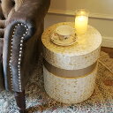 シェルスツール サイドテーブル 貝埋込仕上げ ゴールド メトロポリタンスタイル Side Table シンプル モダン おしゃれ ティーテーブルカフェ 新築 マ...