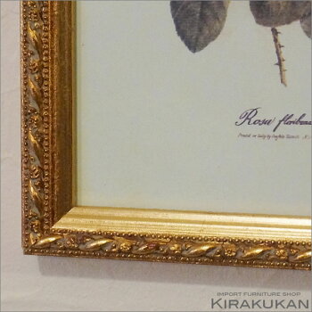 イタリア製薔薇額絵:ゴールド枠:お得な2枚セット販売(イエロー・レッド)花【あす楽】額おしゃれイタリア額壁掛け額風景花ルドゥーテロザリアンインテリア雑貨バラ額クラシック額インテリア置物【e木楽館】