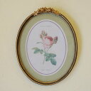 【スーパーセール限定価格】 絵画 インテリア イタリア調 ルドゥーテ 薔薇 花 右向き 楕円 オーバル 絵画 花 絵画 絵画 バラ 額 イタリア 額 壁掛け 額...