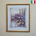 絵画 インテリア 額入り イタリア製 フラワー と バイオリン 木製額 額 絵画 おしゃれ イタリア 額 壁掛け 額 花 ルドゥーテ インテリア 雑貨 アンティ...