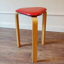 バンブースツール 本革座面 レッド 竹 スツール 工芸品 民芸品 竹細工 スツール おしゃれ 日本製