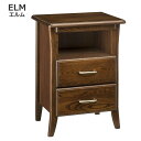 アンティーク家具調 ELM エルム 2088 ナイトテーブル ベッドサイドテーブル ニレ材 アンティーク家具風 英国調 木製