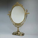 イタリア製 スタンドミラー Mirror オーバル 卓上ミラー 置きミラー アンティーク ミラー イタリア 新築祝い 引越し祝い 輸入住宅 壁掛け ロココ 玄関...