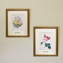 【スーパーセール限定価格】 絵画 インテリア ルドゥーテ ローズ 絵額 『 バラ図譜 ローズ ブーケ&ロサ ケンティフォリア 』 「 RS-A 」 「 RS-0...