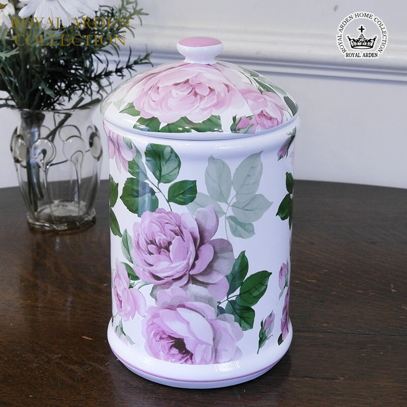 トイレポット 陶器 ロイヤルアーデン ピンクローズ 英国風の陶器 トイレポット おしゃれ サニタリーポット 陶器 トイレブラシ セット かわいい アンティーク ...