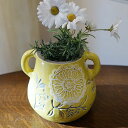 フラワーベース 花瓶 陶器 Pear Vase Y フルール イエロー 陶器製 花瓶 陶器 フラワーベース 陶器 花瓶 おしゃれ モダン インテリア 雑貨 アンティーク ヨーロッパ雑貨 アンティーク雑貨 インポート雑貨
