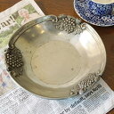 ヴィンテージ イタリア製 ピューター 錫製 プレート ぶどう柄 食器 フルーツ皿 生活雑貨 テーブルウェア インテリア 雑貨 アンティーク アンティーク調 ヨー...