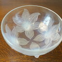 ルネ ラリック Rene Lalique LYS リス 百合の花 ガラス 置物 1924年頃 オパールセント ビンテージ 難あり 食器 フルーツ皿 テーブルウェア インテリア 雑貨 アンティーク アンティーク ヨーロピアン インポート雑貨