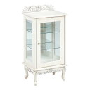 VIOLETTA ヴィオレッタ ガラスキャビネット 収納 白家具 おしゃれ 輸入家具 クラシック ホワイト シャビーシック 姫系 姫家具 ロマンチック アンティ...