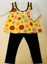 訳アリ特価 キッズ トップス&ボトムス お花3点セット 90cm・95cm※メール便不可
