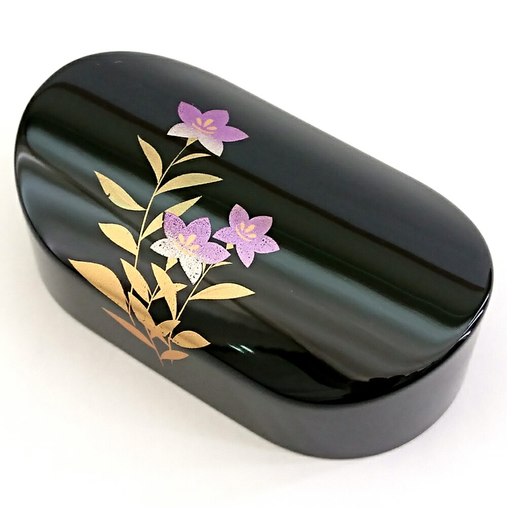 文鎮 おしゃれ ペーパーウェイト 小判型 黒 桔梗 かわいい 書道 ぶんちん 置物 小物 インテリア 習字 和風 和柄 プレゼント 贈り物 ギフト