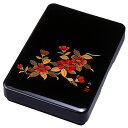 かぶせ文庫 黒 山茶花 33cm A4対応 書類入れ 書類整理 書類ケース 手紙入れ ケース 箱 小物入れ 漆器 日本製