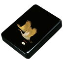 かぶせ文庫 黒 雅鶴 33cm A4対応 書類入れ 書類整理 書類ケース 手紙入れ ケース 箱 小物入れ 漆器 日本製