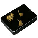 かぶせ文庫 黒 松葉鶴 34cm 書類入れ 書類整理 書類ケース 手紙入れ ケース 箱 小物入れ 漆器 日本製