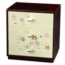 【50%OFF 半額、さらにクーポン有り】木製 三つ引きタンス うたげ桜 日本製