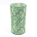 【全品ポイント10倍!10/14 20時〜】茶筒 おしゃれ ぽッ・かん (L) 花唐草 日本製 茶缶 キャニスター かわいい 茶葉 保存容器 和紙 ブリキ