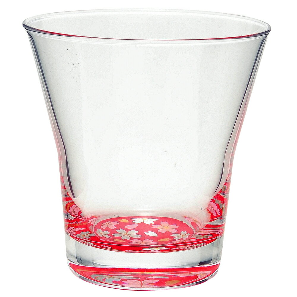 フリーグラス 蒔絵 桜 赤 グラス おしゃれ コップ タンブラー 酒器 男性 女性 退職祝い 還暦祝い プレゼント