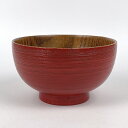 お椀 木製 汁椀 刷毛目 赤 漆塗り おしゃれ おわん 味噌汁 かわいい 食器 和 洋 器 積み重ね スタッキング 天然木 カフェ スープ しるわん