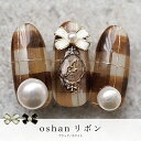 KiraNail oshan リボン 3個入 ☆ ネイルパーツ ジェルネイル ネイルアート ネイル用品 ジェルネイル用品 セルフネイル ネイリスト 韓国ネイル 冬ネイル 派手 パール リボン プリンセスネイル パール エレガント