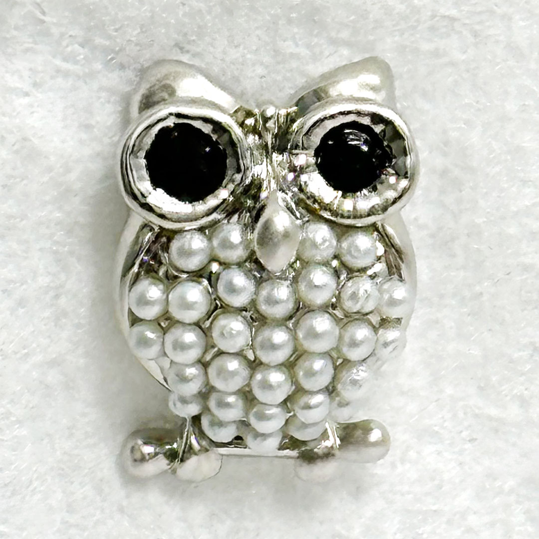 シルバー 梟のピンブローチ レディースファッション アクセサリー 女性 プレゼント ギフト(4)