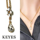 ディアドロップ ネックレス レディース ヴィンテージアクセサリー 22KTゴールドプレート 金 ニッケルフリー KEYES カナダ製