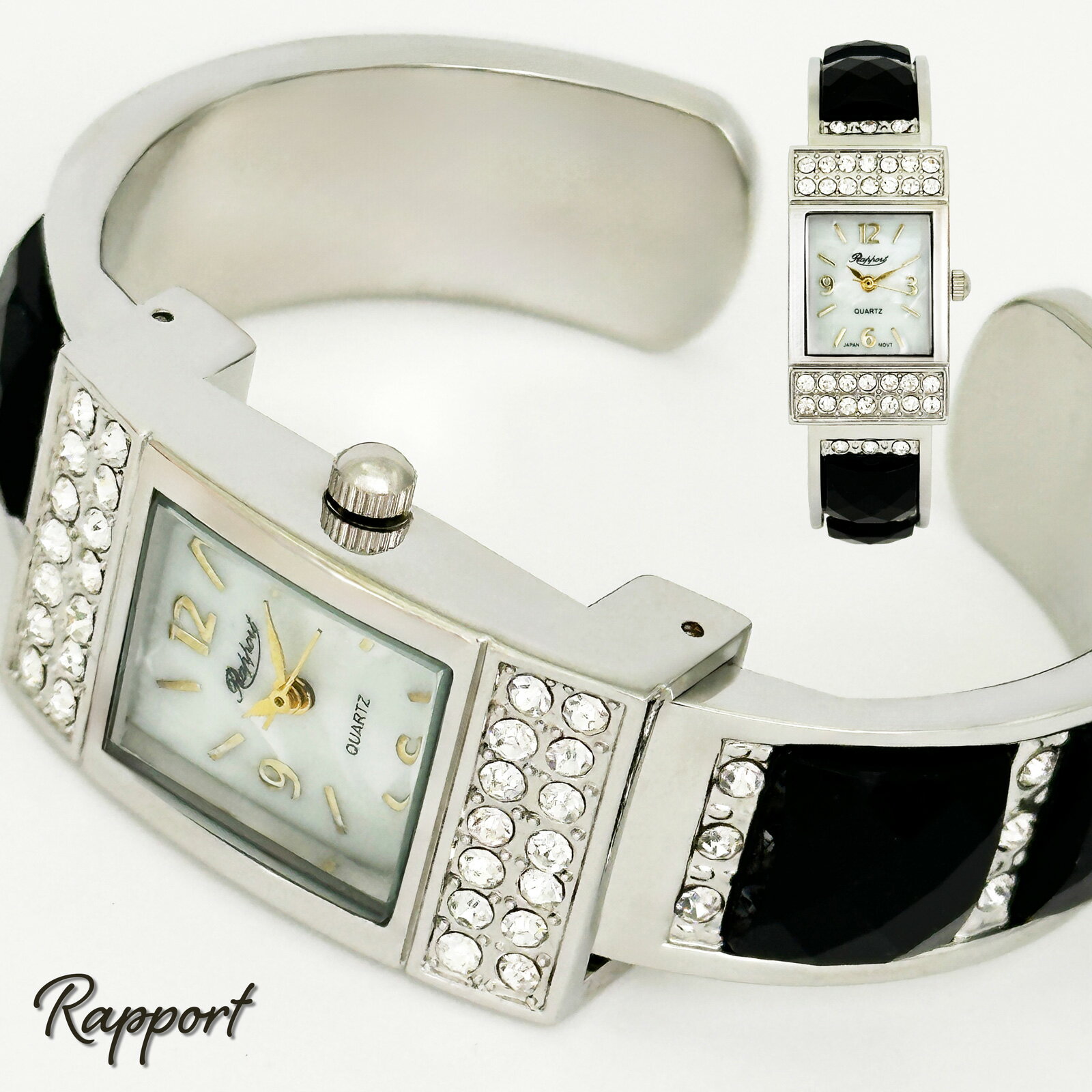 腕時計 レディース バングル レディース腕時計 バングルウォッチ キラキララインストーン 着脱簡単 Rap..