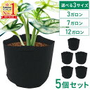 \7ガロン1,580円・12ガロン2,480円/ 不織布ポット 不織布プランター 3ガロン 7ガロン 12ガロン5個セット 不織布 プランター 植木鉢 フェルト...