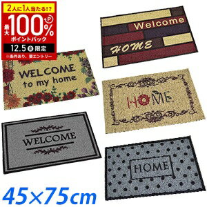 【半額 & 5%OFFクーポン12/1限定 利用条件あり】 玄関マット 屋外 おしゃれ 洗える 45×75cm 玄関 ドア前 エントランスマット 泥落とし 汚れ落とし 汚れ防止 かわいい マット ウェルカムマット 北欧