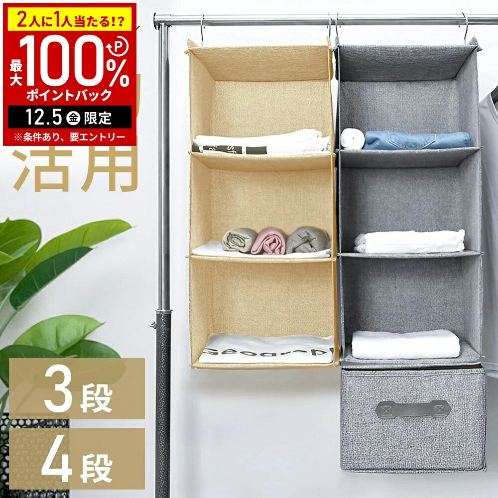 【半額 & 7%OFFクーポン4日20時〜 利用条件あり】 クローゼット 吊り下げ収納 吊り下げ収納 ...