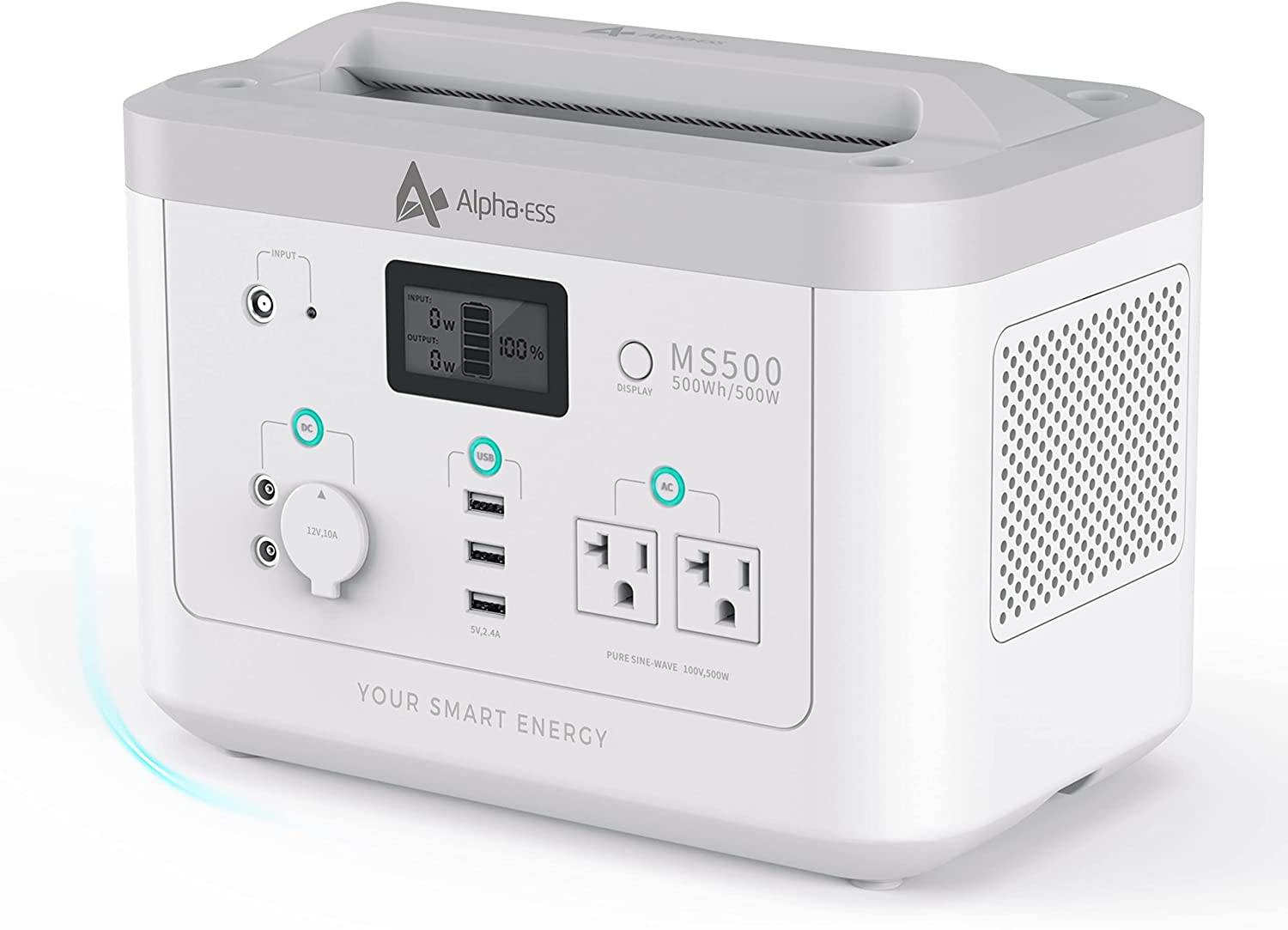 AlphaESS ポータブル電源 1000Wh 大容量 500W 家庭用蓄電池 50Hz/60Hz 純正弦波 /DC/USB出力 BMS安全システム 日本仕様 PSE認証済 3方式高速充電 ポータブルバッテリー 停電対応 旅行 車中泊 アウトドア キャンプ用品 防災グッズ 非常用電源 蓄電池 省電力