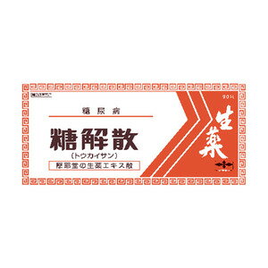 10種類の生薬を配合 10種類の生薬からなる生薬製剤で、血糖を穏やかに下げる働きがあります。 糖尿病による諸症状（口渇、頻尿、多尿）を改善します 散剤・粉末タイプ、携帯に便利なアルミ分包包装です 成分 1包2.0g・20包中に次の生薬より製したエキス35.0g含有しています。 バクモンドウ12.0g、ニンジン8.0g、カッコン12.0g、ジオウ12.0g、チモ10.0g、カロコン12.0g、ブクリョウ12.0g、ゴミシ6.0g、カンゾウ6.0g、タラ根10.0g 添加物としてカルメロースCa、メタケイ酸アルミン酸Mgを含有します。