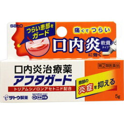 口内治療薬アフタガード　5g【指定第2類医薬品】　口内炎に効く軟膏タイプです。