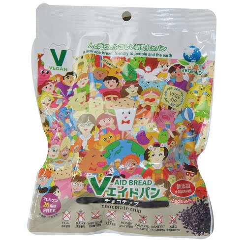 ■商品名：Vエイドパンデイリーチョコチップ■内容量：1個■原材料：小麦粉［小麦（国産）］、粗糖、有機チョコレート、小麦たんぱく、胡麻油、小麦ファイバー、パン酵母、食塩■賞味期限：製造日より常温で3ヶ月■メーカー：東京ファインフーズ■商品詳細：卵・乳製品不使用のヴィーガンパンしっとりやわらかな食感有機チョコチップ入りイーストフード・乳化剤不使用香料・着色料・保存料不使用 アレルギー特定原料26品目不使用ローリングストックにも最適