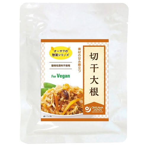 ■商品名：オーサワの惣菜シリーズ 切干大根（煮物） ■内容量：100g ■メーカー：オーサワジャパン ■賞味期限：製造日より常温で2年 ■原材料：切干大根（国産）、特別栽培にんじん（国産）、椎茸（国産）、油揚げ、醗酵調味料、醤油、白胡麻（中南米・アフリカ産他）、メープルシュガー、昆布粉末、食塩（海の精）、玄米醗酵調味料 ■商品詳細： 手軽なマクロビオティック惣菜　切干大根の甘みをいかした 国産野菜・椎茸使用 国産大豆をつかった、こだわり油揚げ使用 砂糖・動物性原料・化学調味料不使用 そのまま、または温めて