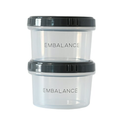 EMBALANCE ROUND CONTAINER（エンバランスラウンドコンテナ）グレー XS（130ml×2P） 