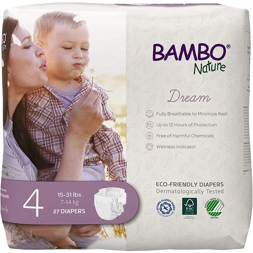 バンボネイチャー ドリーム テープタイプ M (7kg~14kg) 27枚入り(bn16926) 【BAMBO Nature】 【ベビー紙おむつ/マキシ/4号】