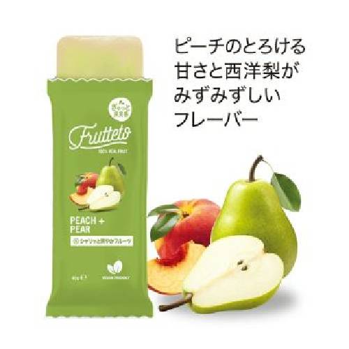 きらら自然食品・マクロビ通販のFrutteto アイスキャンディー ピーチ＆ペアー （40g×5本） 【リブインコンフォート】｜アングル2