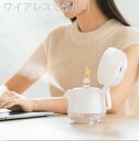 【送料無料】卓上ファン 噴霧 330ml 水タンク 上下角度調整可能 ワイアレス 3段階風量 ナイトライト 卓上扇風機(2)