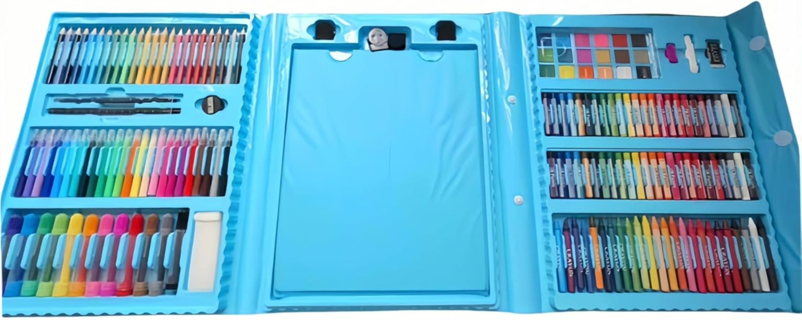 お絵かきアート塗り絵 画材 画板 収納ケース 携帯便利 鉛筆削り 消しゴム 絵の具 文房具 子供 小学生 ..