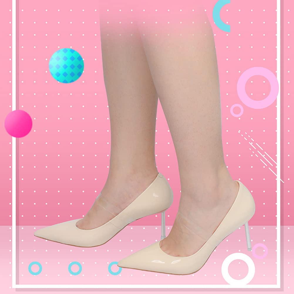 4ペア シューズストラップ 脱げ防止パンプス シューズバンド ベルト ミュールバンド 靴ストラップ シューズアクセサリー クリア 透明