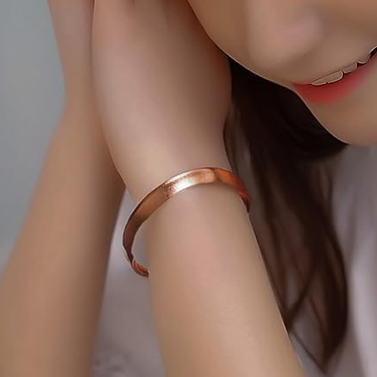 銅 ブレスレット バングル メンズ レディース 銅 レッド銅 純銅 バングル 開口調整可能 アクセサリー 電磁波対策 電磁波対策グッズ 電磁波防御 (1個入り)