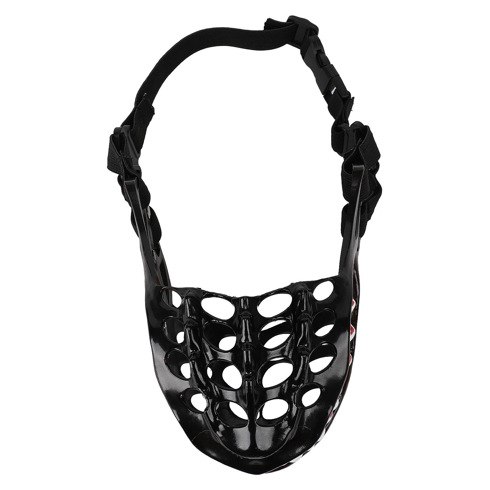 歯付きハロウィーンの犬の口輪、ハロウィーンの犬の口輪 | 大きな歯を持つ不気味な犬のコスチューム | 小型犬、中型犬、大型犬用の噛みつき防止、陽気な狼男コスチュームアクセサリー