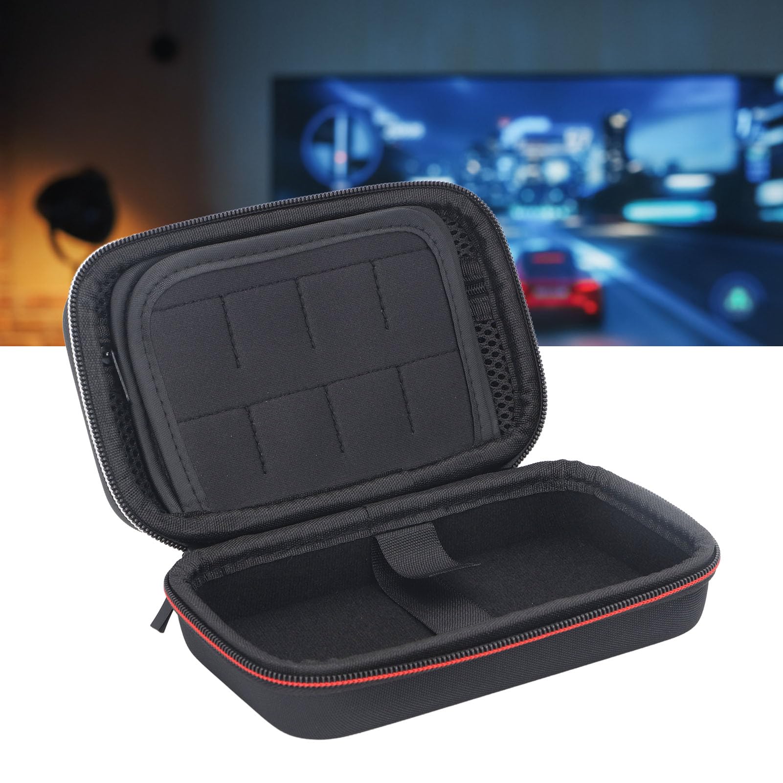 楽天キラリラ楽天市場店2DS XL 3DS ゲームコンソール用ポータブルゲームおよびアクセサリーバッグ、ゲームカートリッジスロット付きハード保護シェルトラベルケース （ブラック）