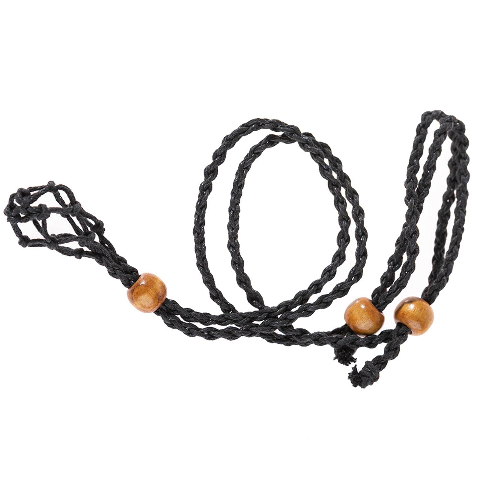 麻マクラメネックレス空の石ホルダーペンダント家の装飾のための調節可能なジュエリー