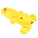 犬用レインコート、反射軽量ペット用レインウェア、小型犬用犬用傘、子犬用レインコート (イエロー、X-S)(16号)