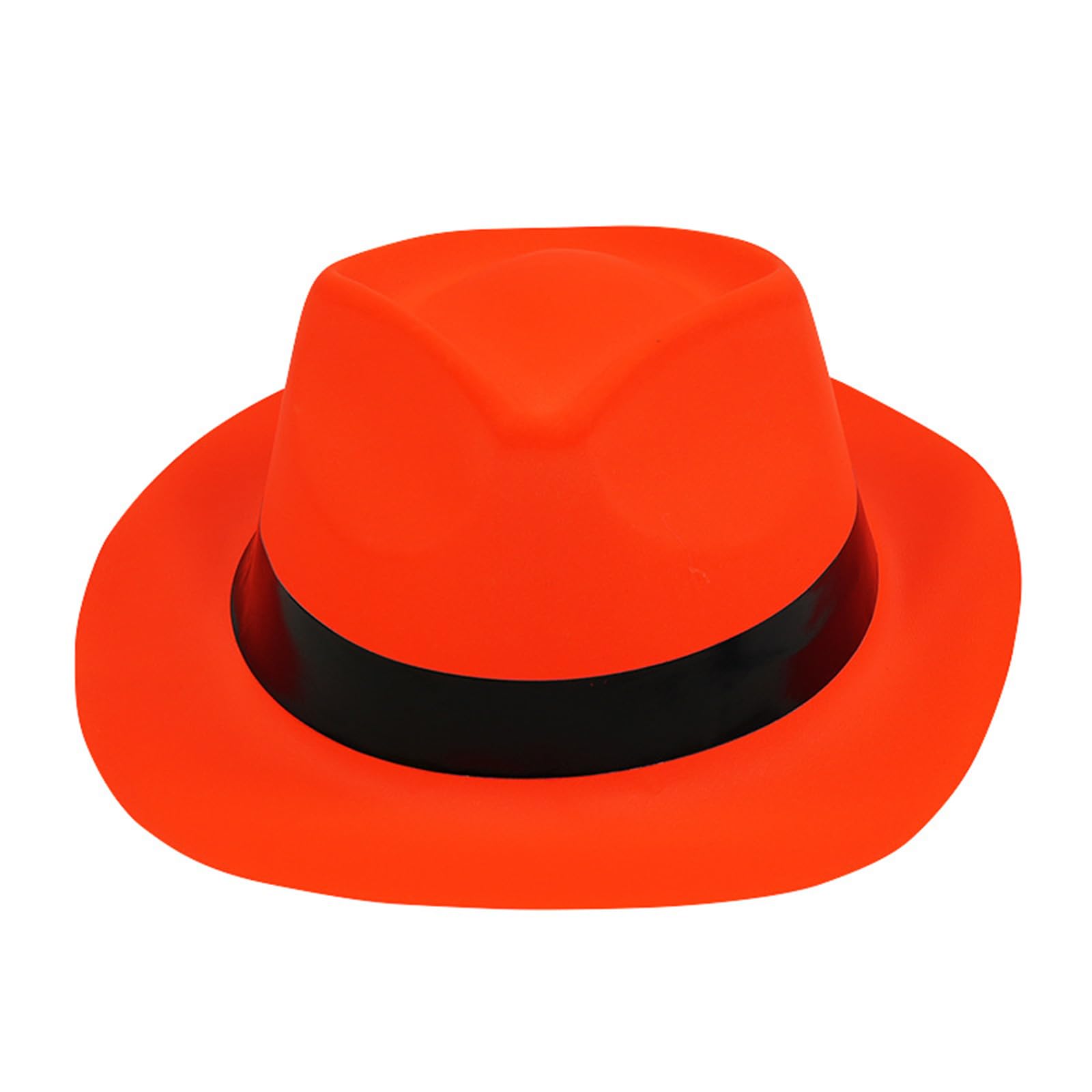 グリーンホンブルグプラスチックシルクハット明るい色の帽子ポークパイハットクラブフェスティバルやテ..